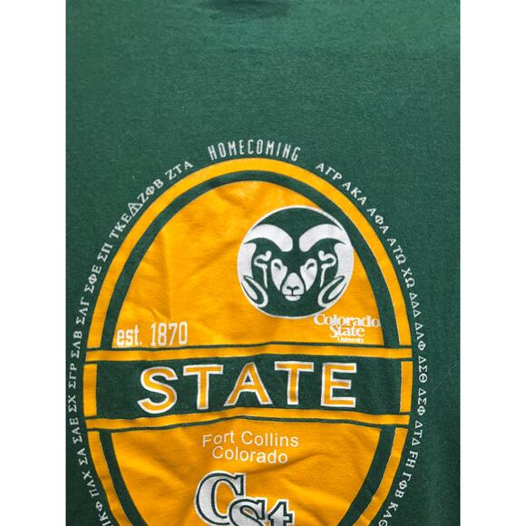 Vintage CSU Shirt Colroado State University Rams College Green Graphic X-Large - Picture 7 of 10
